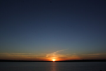 sunset over the sea