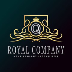 Golden luxury logo design