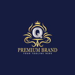 Golden luxury logo design
