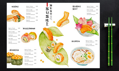 Sushi menu template © tien