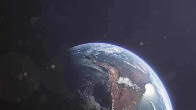 Earth from space South America Amazon rainforest Brazil, Peru, Bolivia, Colombia