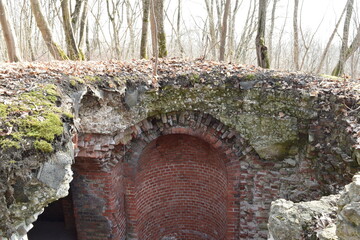 Brickwork of part of the structure of the old fortress.