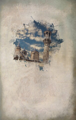 background with mosque for religious event