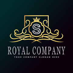 Golden luxury logo design