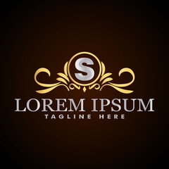 Golden luxury logo design