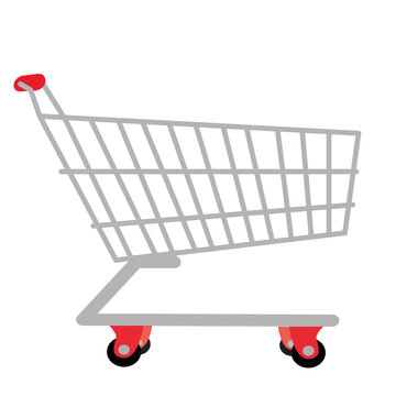 Shopping basket in the supermarket vector image