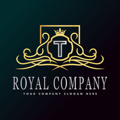 Golden luxury logo design