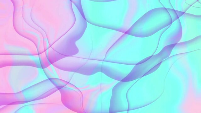 Blue and pink flowing liquid waves abstract motion blurred background.
