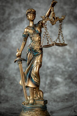 Obraz premium The statue of justice - lady justice or iustitia - justitia the roman goddess