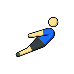 Flying man icon in drawing style isolated vector. Hand drawn object illustration for your presentation, teaching materials or others.