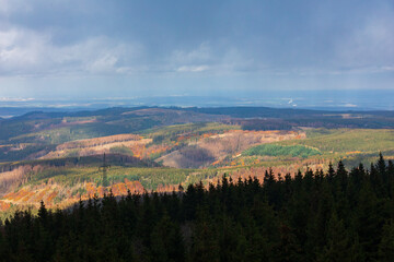 Die Wolfswarte bei Altenau, Nationalpark Harz, Deutschland