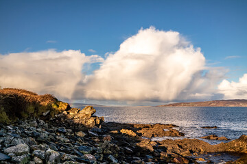 Views behind Portnoo harbour in County Donegal during the Covid-19 pandemic - Ireland.