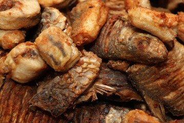 image of fried fish background 