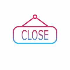 close label sign. symbol icon tablet closed. Vector Illustration.