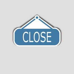close label sign. symbol icon tablet closed. Vector Illustration.