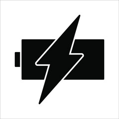 Glyph energy pixel perfect vector icon on white background