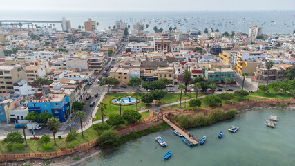 Aerial view of the District of La Punta, located in Callao.
