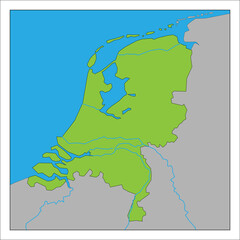 オランダの地図です