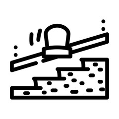 invalid elevator line icon vector. invalid elevator sign. isolated contour symbol black illustration