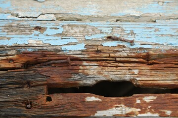 old wood texture background colored blue and brown