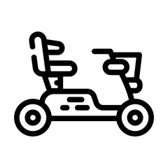 electric scooter for disabled people line icon vector. electric scooter for disabled people sign. isolated contour symbol black illustration