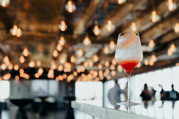 Mixed Drink on a Bar