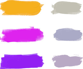 A set of traced brush strokes