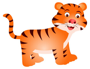 Tiger cartoon vector illustration