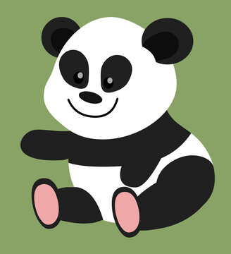 Panda cartoon vector illustration