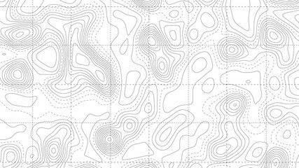 Retro topographic map. Geographic contour map. Abstract outline grid, vector illustration.