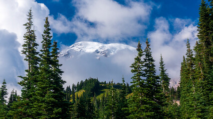 clouds over the mountains