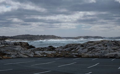 storm on the beach