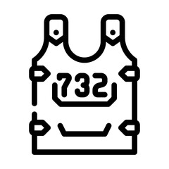 body armor protest meeting line icon vector. body armor protest meeting sign. isolated contour symbol black illustration