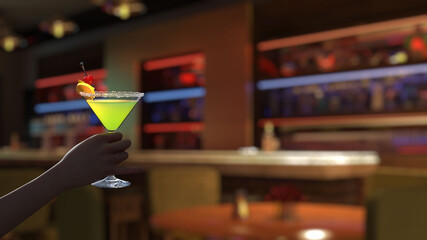 カクテル ラウンジ バー Glasses Cocktail Night Lounge Bar