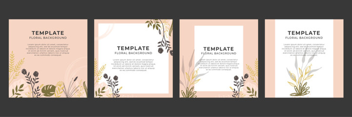Creative hard paint cover design backgrounds vector. Minimal trendy style organic shapes pattern with copy space for text design for invitation, Party card,Social Highlight Covers and stories page