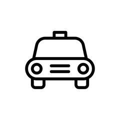 Taxi Vector Outline Icon Style illustration. EPS 10 File
