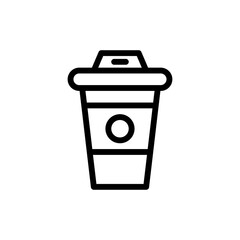 Coffee Cup Vector Outline Icon Style illustration. EPS 10 File