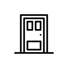 Door Vector Outline Icon Style illustration. EPS 10 File