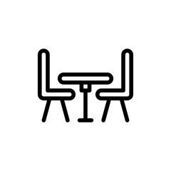 Dining Vector Outline Icon Style illustration. EPS 10 File