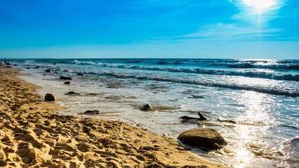 Poddąbie Bałtyk - a picturesque Polish beach - kamienie na plaży