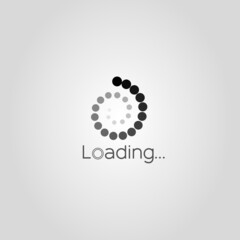 Grey loading vector design and background