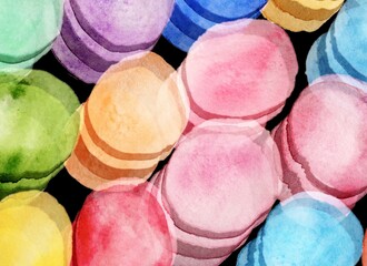 Abstract watercolor colorful stains for background