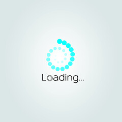 Blue loading vector design and background