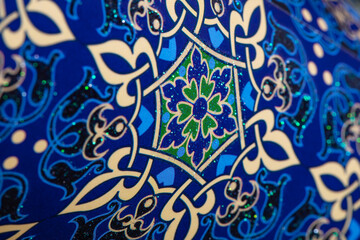 blue and yellow eastern pattern