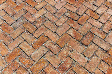 Old tiled floor as background in Naples, Italy