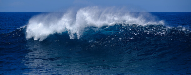 Beautiful blue ocean wave