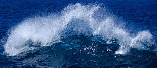 Obraz premium Beautiful blue ocean wave