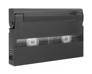 Video8-Tape freigestellt / isoliert vor weißem Hintergrund
