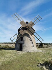 Fototapeta na wymiar old windmill in the country