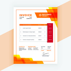 modern design Invoice, Stationery design